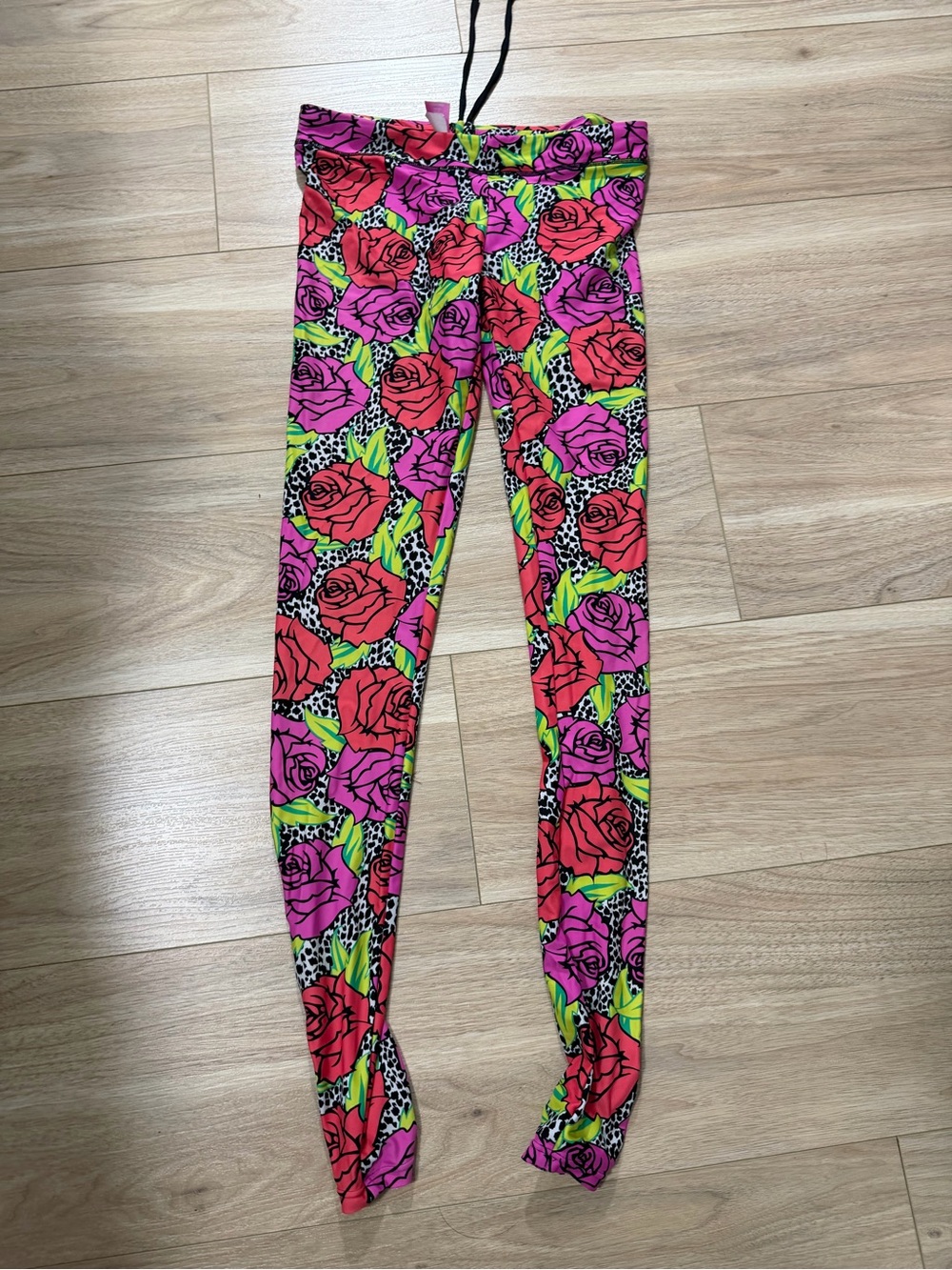 Women’s B Swim Floral Print Leggings - Neon Pink & Red
